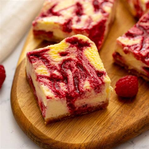 Raspberry Cheesecake Bars - with Fresh or Frozen Raspberries