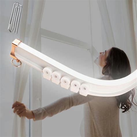 GXCZ Curtain Rods For Windows Curved Curtain Track, Indoor Bedroom ...