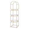 Furniture of America Lockerbie Gold Metal 4-Shelf Bookcase (19.75-in W ...