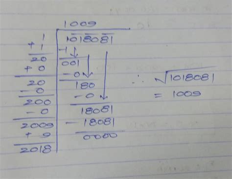 finding square root of by division method 1018081 - Brainly.in