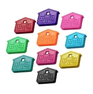 Lucky Line Products House Key Caps, 10 Pack, Assorted Colors (1620010 ...