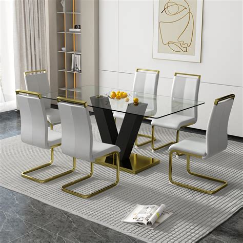 Stunning Glass Dining Table Set Design for Modern Spaces