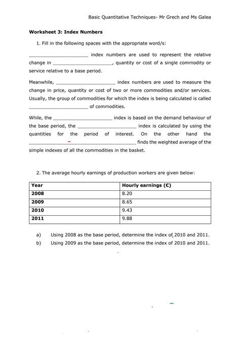 Image result for Index Numbers Problems
