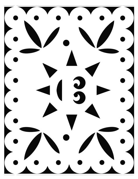 Free Printable Papel Picado Templates - Mexican Banner [PDF]
