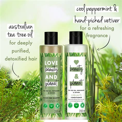 Tea Tree, Peppermint & Vetiver Sulfate Free Purifying Shampoo - 200ml ...
