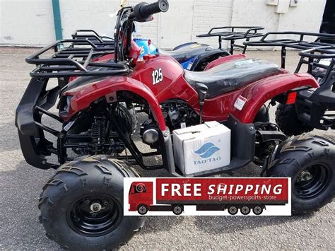 Tao Motor 125cc Quad, 4 Wheeler Fully Automatic Gas Powered Youth Moto Size ATV with Reverse and ...