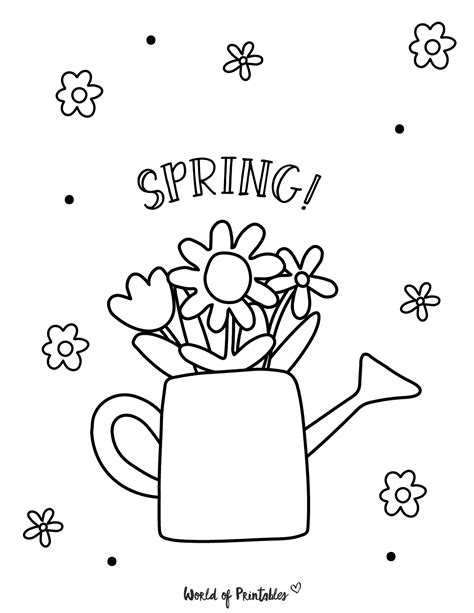 Spring Coloring Pages For Kids