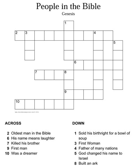 Bible Crossword Printable - template.insidethehood.com
