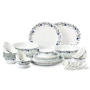 Cello Imperial Vinea Opalware Dinner Set, 33 Pieces, White – Home Decor Lo