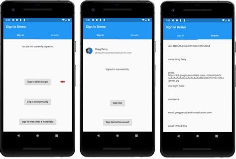 Flutter Firebase Authentication 的图像结果
