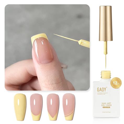 GAOY Yellow Swirl Gel SBF3 Nail Polish Art Liner, 12ml Pastel Butter ...