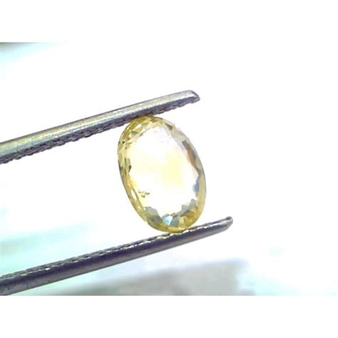 2.10 Ct Unheated Untreated Natural Ceylon Yellow Sapphire Gemstone