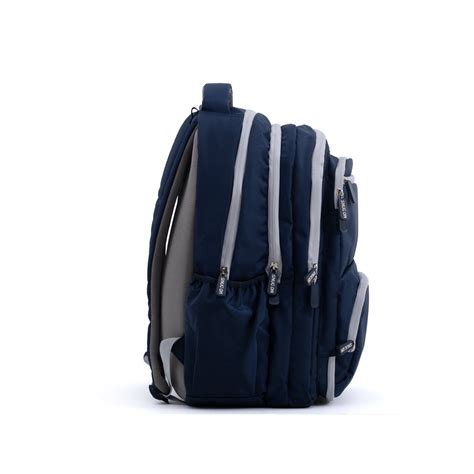 Novex Snug-On Plain Pattern Navy Blue Boy Kids School Bag for 6th-12th ...