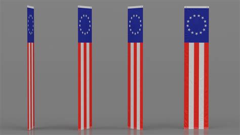 Pull Down Betsy Ross US Flag 3D Model $19 - .3ds .blend .c4d .fbx .max ...