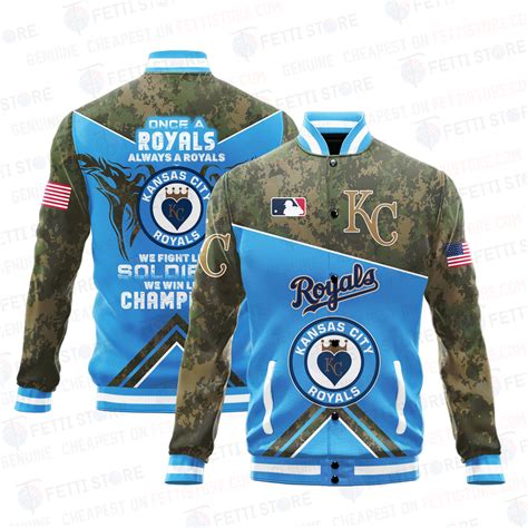 Kansas City Royals Major League Baseball Army Forces Pattern Varsity J ...
