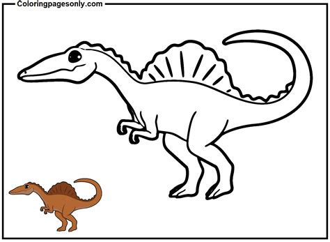 Jurassic World Spinosaurus Coloring Page