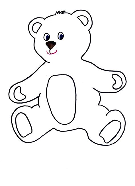 Teddy Bear Face Outline Printable - Free Printable Download