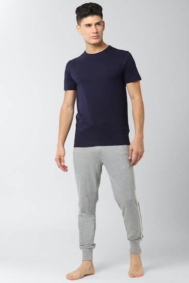 Buy Men Navy Solid Casual T-shirt Joggers Combo Online - 526617 | Peter ...