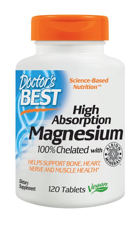 Doctor's Best High Absorption Magnesium 200 mg, 120 Tablets - Walmart.com