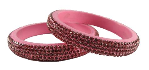 Sukriti Bridal Rajasthani Pink Lac Bangles for Women - Set of 2 ...