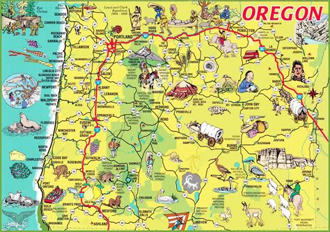 Printable Oregon Map With Cities - Printable Calendars AT A GLANCE
