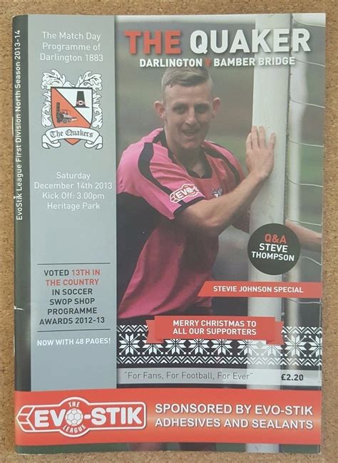 Programme Darlington Football Reynolds Arena Home | Ubuy India