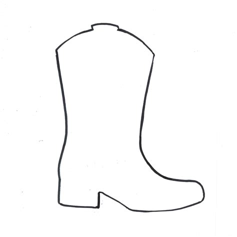 Cowboy Boot Template Free | Rossy Printable