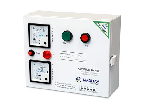 Madhav Control Panel 1 HP Single Phase Submersible Pump Control Panel ...