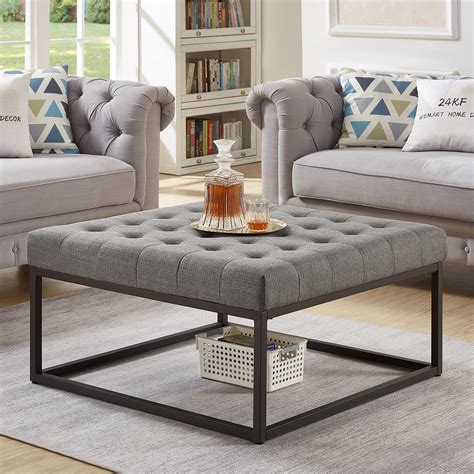 Square Upholstered Ottoman Coffee Table Square Coffee Table