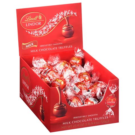 Buy Lindt LINDOR Milk Chocolate Candy Truffles, Milk Chocolate with ...