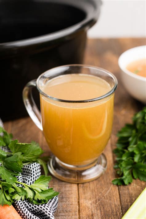 Slow Cooker Chicken Broth From Rotisserie Chicken - Kitchen Divas