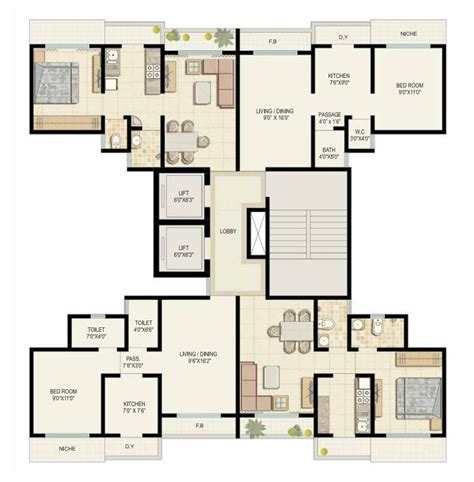 Ekta Parksville at Virar by Ekta World - Floor Plans, Layout - Dwello