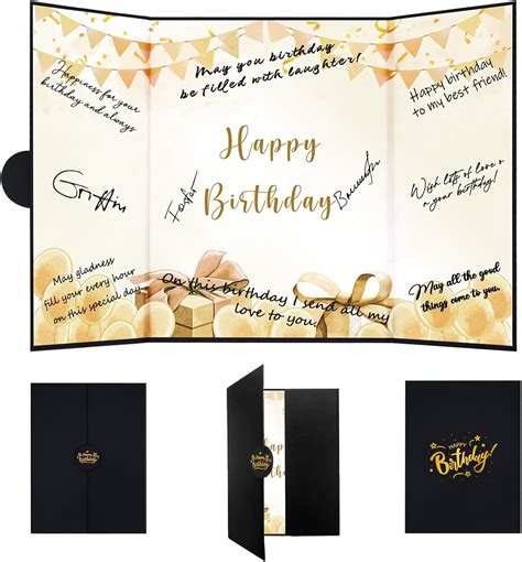 Amazon.com: Vlipoeasn Watercolor Birthday Party Decorations, Black Gold Happy Birthday Party ...