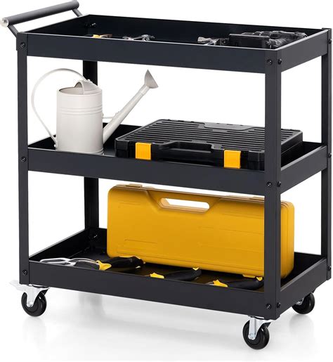 Goplus 3-Tier Utility Cart, Heavy Duty Commercial India | Ubuy
