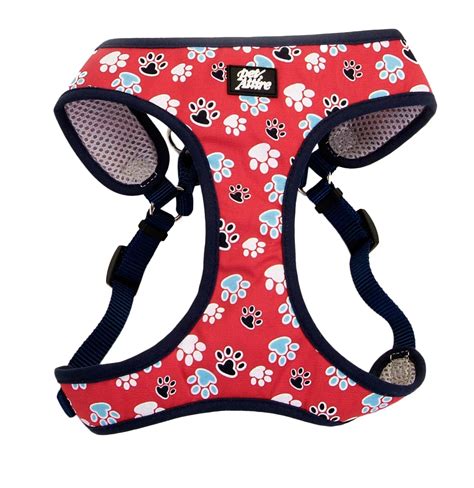 Coastal Pet Products Pet Attire Red with Paws Designer Wrap Adjustable Harness Size XX-Small ...