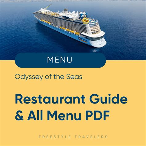 Cruise Ship Guides - Menus, Info, Photos, & More — Freestyle Travelers