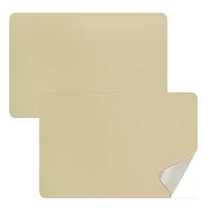 Silllule 2 Pcs Beige Rectangular Leather Repair Patch, 8x11 inch, Self ...