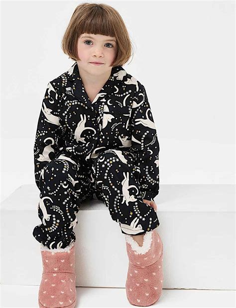 Buy Pure Cotton Mini Me Cat Print Pyjamas (1-16 Yrs) at Marks & Spencer