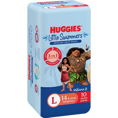 Huggies Little Swimmers Disposable Swim Nappies Large (14+kg) 10 Pack ...