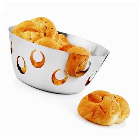 Buy Dynore Croissant/Moon Bread Basket, Silver Online at Low Prices in ...
