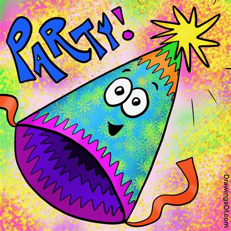Party Hat Drawing: Easy and Cute Cartoons - Drawings Of...