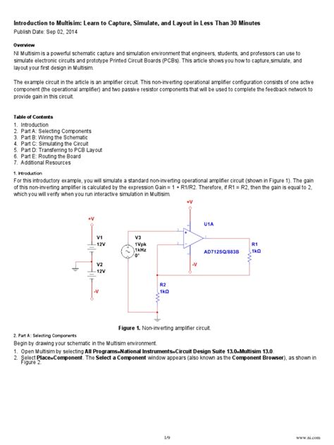 Image result for Multisim Tutorial Interface