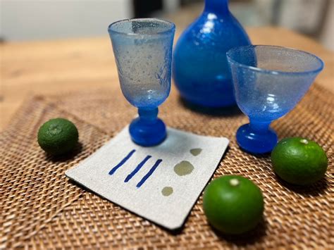 コースター 青と緑 | SR+MCC | 手作りバッグ・ポーチ・アパレル｜オリジナルデザイン商品