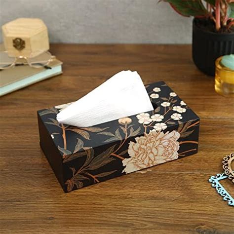Mati Ke Laal Teal Blue Moroccan Decoupaged MDF Tissue Box Holder for ...