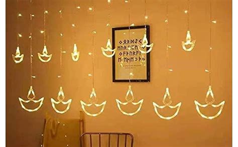 Buy Desidiya Warm White Diya/Diwali Light Curtain, Led String Copper ...