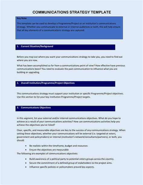 Image result for Communication Plan Example