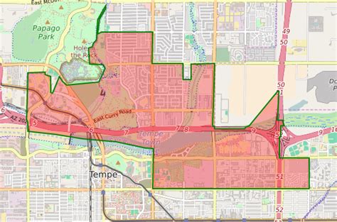 Image result for Tempe Arizona Zip Code Map