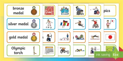Paralympics SEN Picture Word Cards