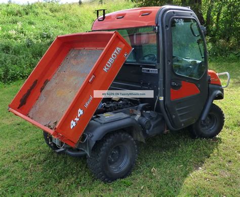 Kubota Rtv1100 Utility Vehicle Diesel Engine Enclosed Cab Hydraulic ...