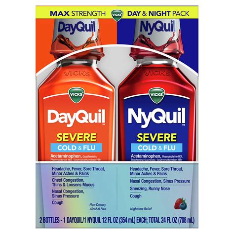 Vicks DayQuil & NyQuil High Blood Pressure Combo Pack for Cold & Flu